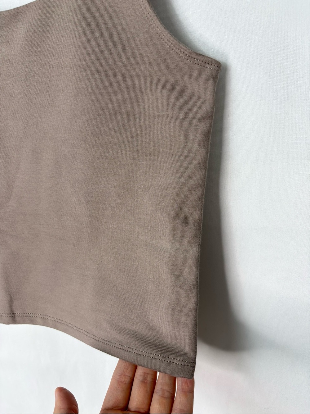 Pact On The Go Square Neck Tank Size M Tan Crop Women - Picture 2 of 5